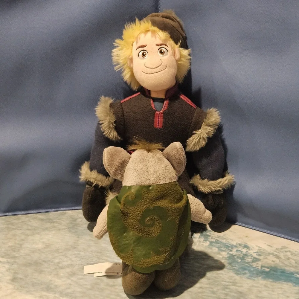 Disney Frozen Kristoff Sven Troll Plush Bundle 3 Pc Disney Store Just Play